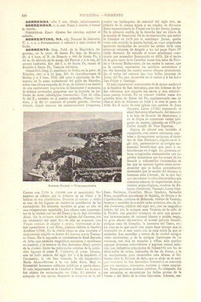 LAMINA V30002: Vista panoramica de Sorrento, Italia