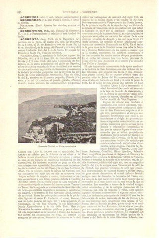 LAMINA V30002: Vista panoramica de Sorrento, Italia