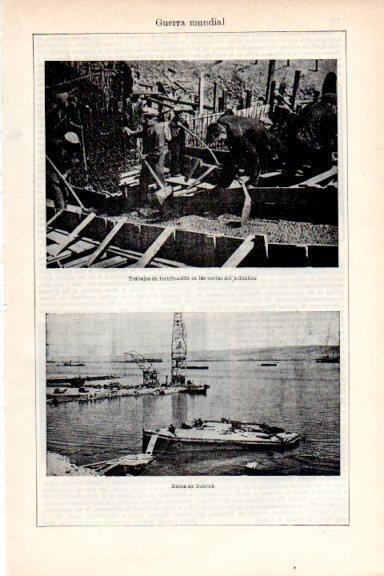LAMINA V29621: Bahia de Tobruk y fortificaciones en costa Atlantica