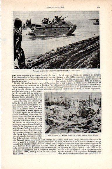 LAMINA V29626: Anfibio acorazado en Guadalcanal