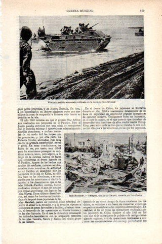 LAMINA V29626: Anfibio acorazado en Guadalcanal