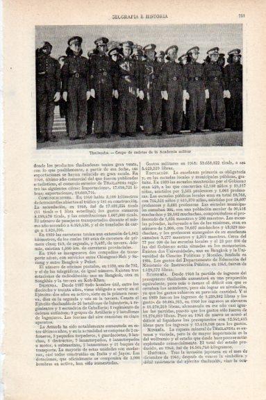 LAMINA V29608: Cadetes Academia militar de Thailandia
