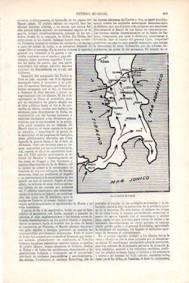 LAMINA V29634: Mapa invasion de Italia