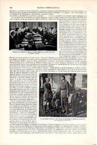 LAMINA V29663: Generales Giraud y De Galle junto a Roosevelt y Churchill