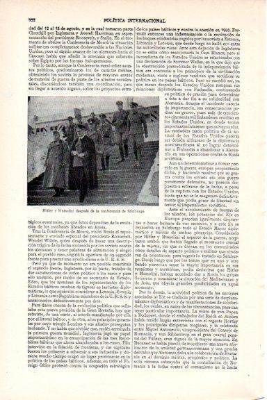 LAMINA V29662: Hitler y Mussolini tras la conferencia de Salzburgo