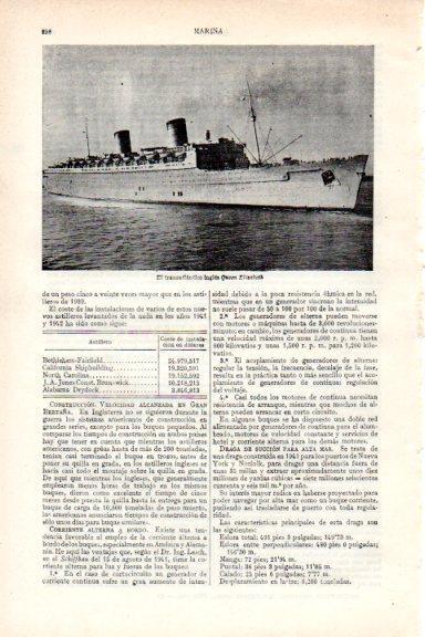 LAMINA V29659: Transatlantico Queen Elisabeth