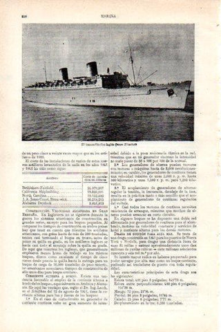 LAMINA V29659: Transatlantico Queen Elisabeth