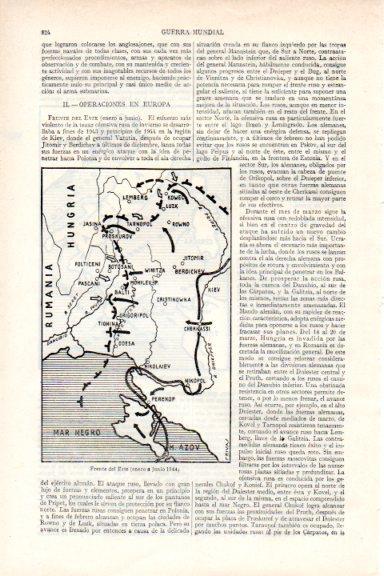 LAMINA V29636: Mapa del frente del Este en junio 1944