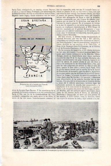 LAMINA V29640: Los aliados en las costas de Normandia