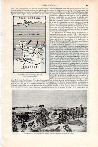 LAMINA V29640: Los aliados en las costas de Normandia