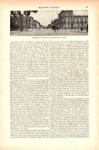LAMINA V29557: Avenida de la Republica en Bogota