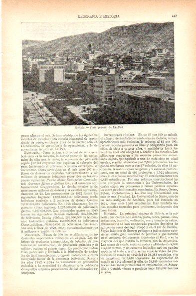 LAMINA V29552: Vista general de La Paz, Bolivia