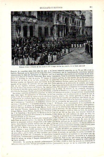 LAMINA V29549: Desfile de alumnos del Colegio militar en Buenos Aires