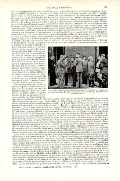 LAMINA V29547: Hitler, Doenitz, von Ribbentrop, Mussolini y Goering despues del atentado