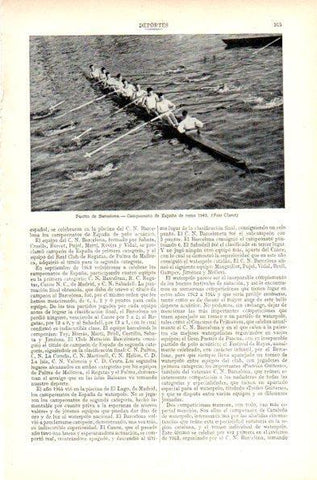 LAMINA V29541: Campeonato de España de remo 1943 en Barcelona