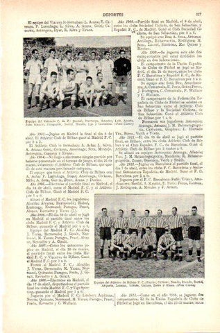 LAMINA V29537: Equipo del Valencia C.F. y Atletico de Bilbao C.F.