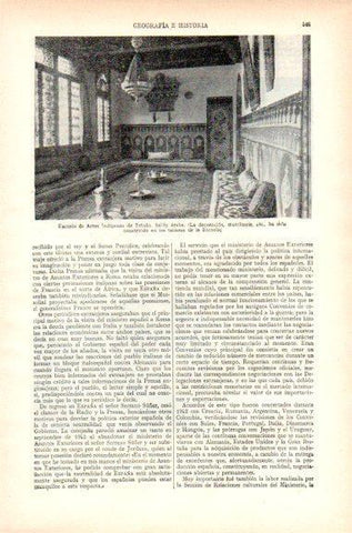 LAMINA V29570: Escuela de Artes Indigenas de Tetuan salon