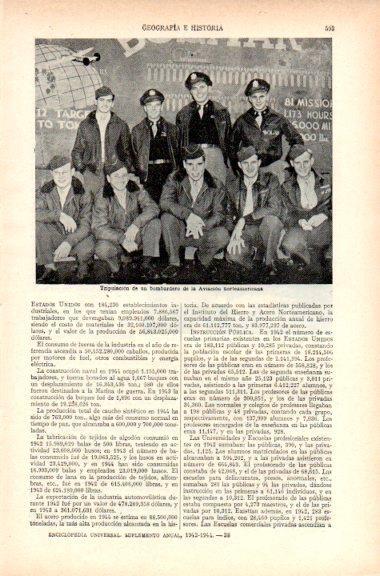 LAMINA V29576: Tripulacion de un bombardero Aviacion norteamerica