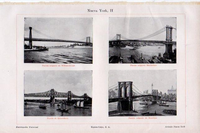 LAMINA V29758: Puentes colgantes en Nueva York