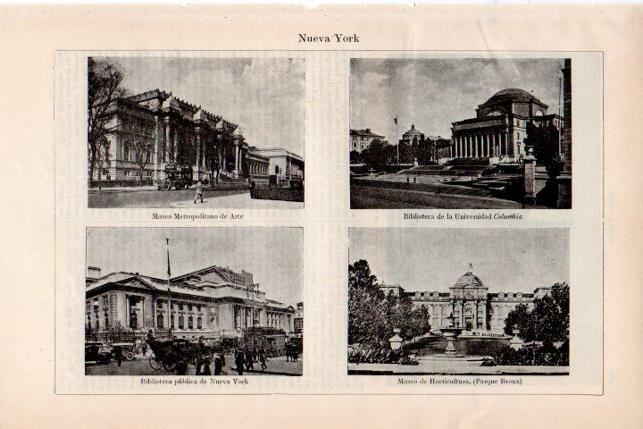 LAMINA V29755: Biblioteca y Museo Metropolitano en Nueva York