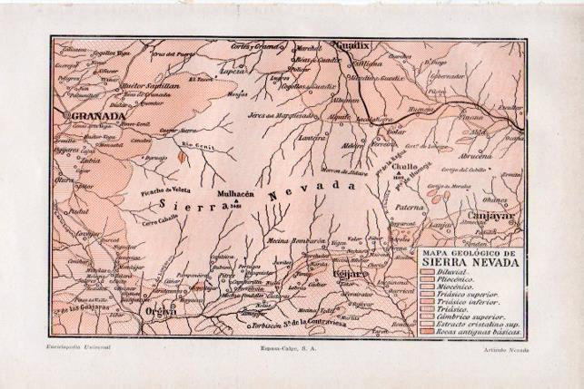 LAMINA V29790: Mapa geologico de Sierra Nevada, España