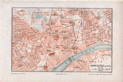 LAMINA V29789: Plano de Newcastle-on-Tyne
