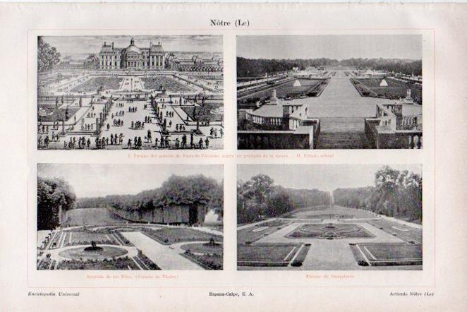LAMINA V29776: Palacios de Vaux-le-Vicomte de Thoiry y Dampierre jardines