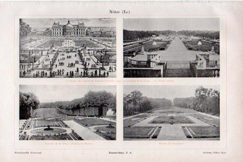 LAMINA V29776: Palacios de Vaux-le-Vicomte de Thoiry y Dampierre jardines