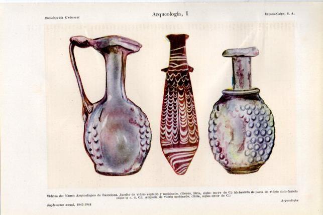 LAMINA V29785: Vidrios del Museo Arqueologico de Barcelona