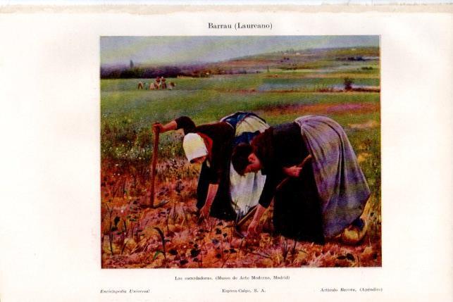 LAMINA V29782: Las escardadoras por Laureano Barrau