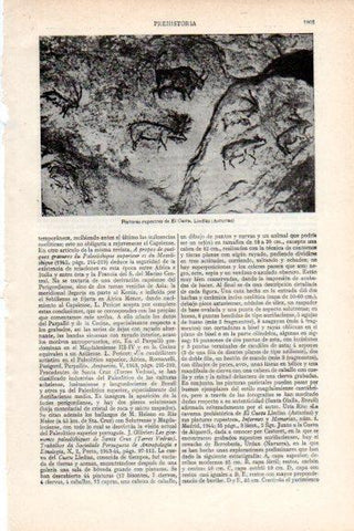 LAMINA V29672: Pinturas rupestres de El Cuetu, Asturias