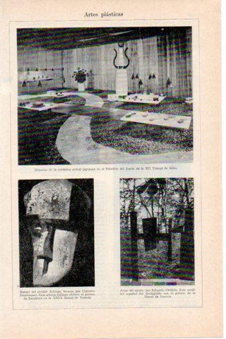 LAMINA V29711: Interior Pabellon de Japon en XII Trienal de Milan