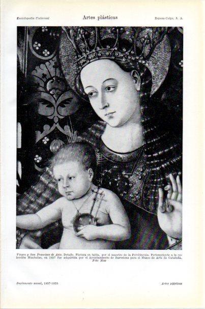 LAMINA V29713: Virgen y San Francisco de Asis por Maestro de la Porciuncula