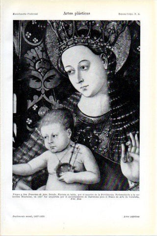 LAMINA V29713: Virgen y San Francisco de Asis por Maestro de la Porciuncula