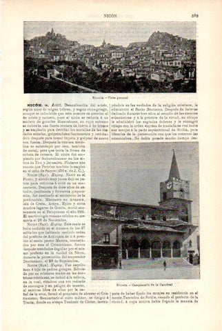 LAMINA V29348: Vista y campanario de la Catedral de Nicosia