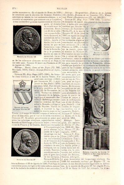 LAMINA V29344: Escudo y medalla de Nicolas IV