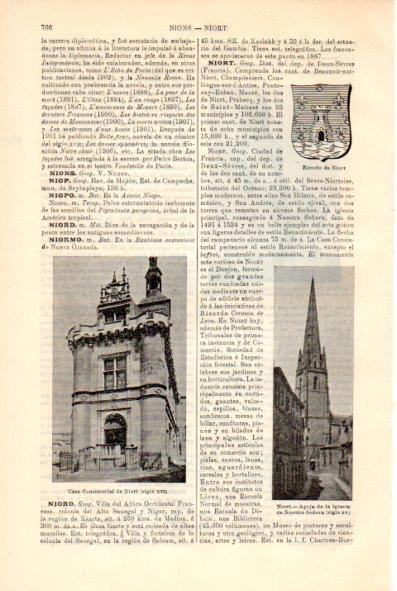 LAMINA V29383: Escudo, ayuntamiento y aguja de la iglesia en Niort