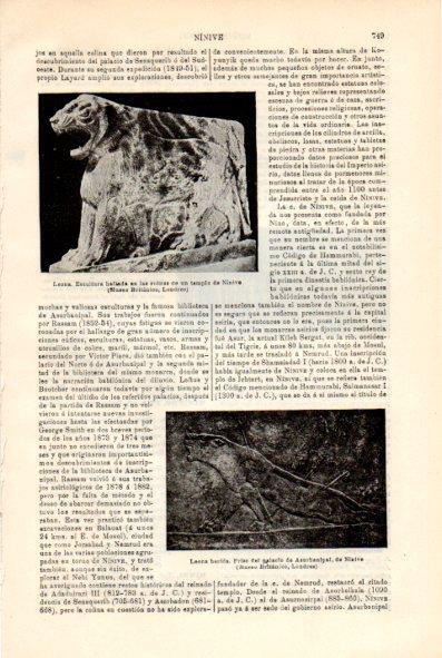 LAMINA V29377: Leona escultura de un templo de Ninive