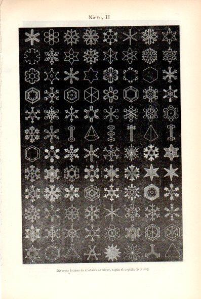 LAMINA V29356: Nieve formas de cristales según capital Scoresby