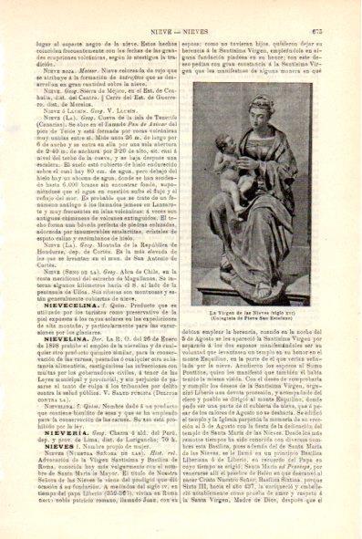 LAMINA V29358: La Virgen de las Nieves