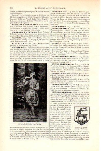 LAMINA V29359: Bailarin Nijinsky por Blanche