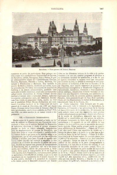 LAMINA V29272: Vista general Palacio Nacional, Barcelona