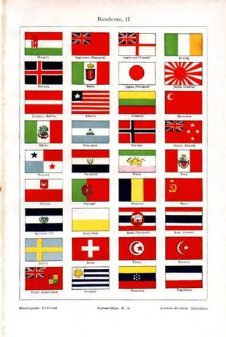 LAMINA V29262: Banderas del mundo II de Hungria hasta Yugoslavia