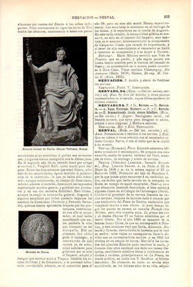 LAMINA V29306: Estatua y moneda de Nerva