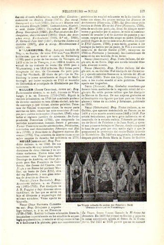 LAMINA V29288: La Virgen rodeada de santor por O. Nelli