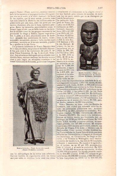 LAMINA V29487: Traje jefe maori, Nueva Zelanda