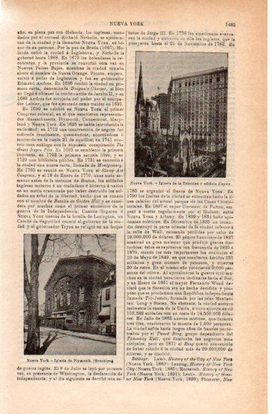 LAMINA V29486: Iglesia de la Trinidad y edifio Empire, Nueva York