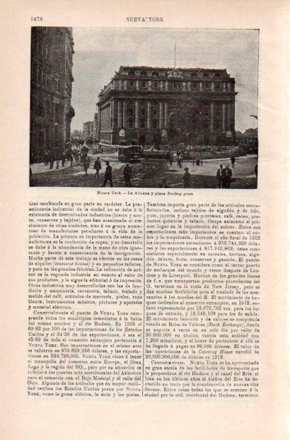 LAMINA V29483: Aduana y Plaza Bowling green, Nueva York