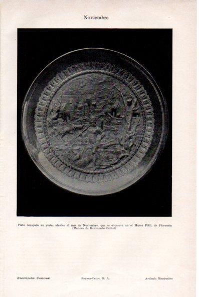 LAMINA V29461: Plato alusivo al mes de Noviembre, Museo Pitti Florencia