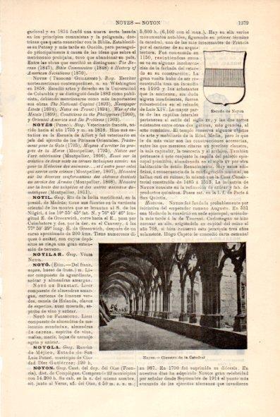 LAMINA V29465: Escudo y claustro de la Catedral de Noyon